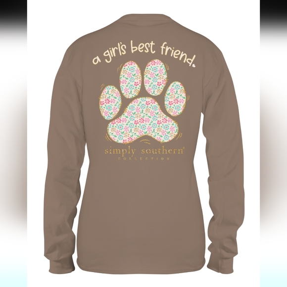 Simply Southern paw print long-sleeve t-shirt (NWT) - Picture 9 of 9